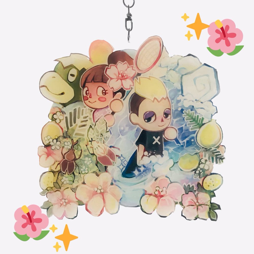 Image of animal crossing island BIG 5in charm!