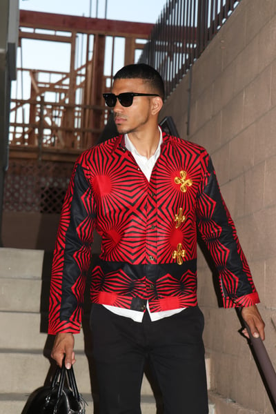 Image of The sikani jacket - black red