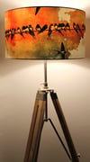 Swallows at Sunrise Drum Lampshade by Lily Greenwood (45cm, Standard/Floor Lamp or Ceiling)
