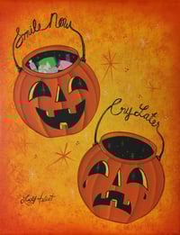 Smile Now Cry Later Pumpkin Pails 8x10 Print 