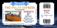 Polar Express Birthday Invitations & Thank You Card