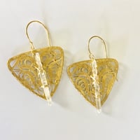 Image 2 of Crystal Shield Earrings 