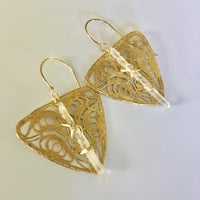 Image 3 of Crystal Shield Earrings 
