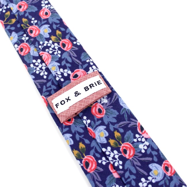 Indigo Floral Necktie