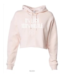 Image 2 of 0% Luck 100% Hustle Cropped Hoodie