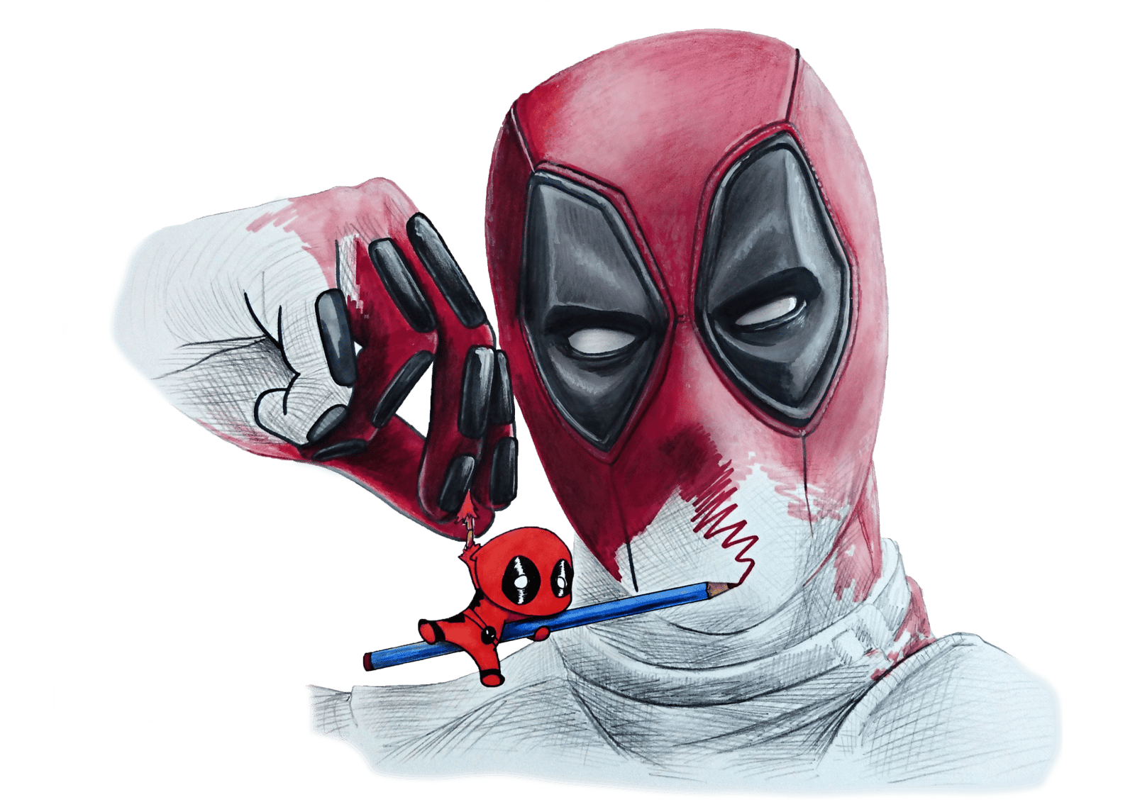 Art Print, Deadpool Graphite Pencil Drawing, Marvel, Art, Wall Art - Etsy