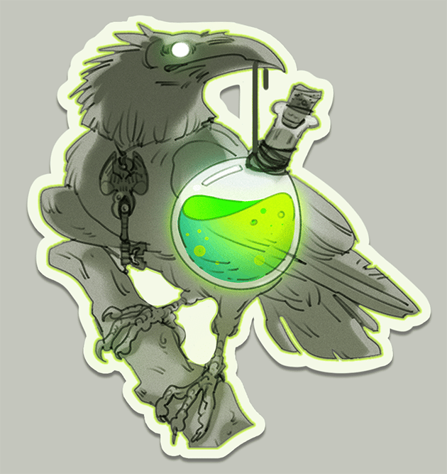 Image of Raven Die-Cut Sticker 3"