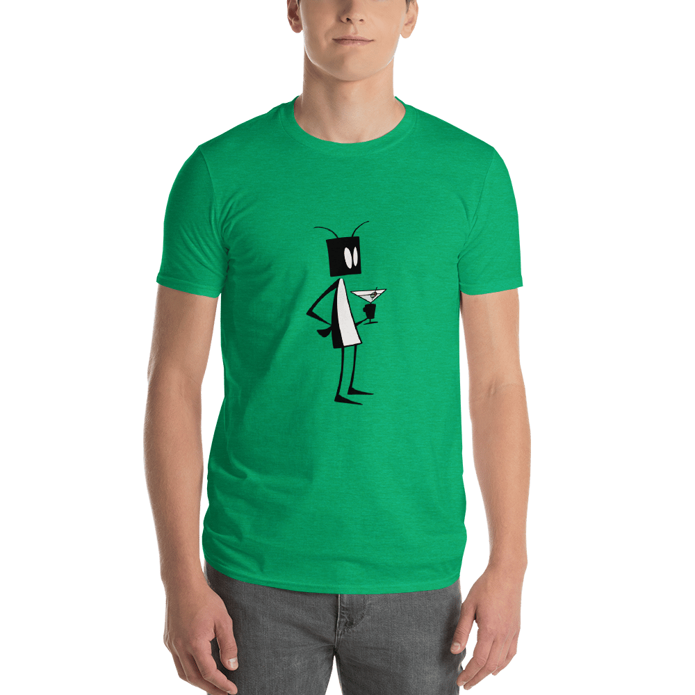 Image of Mens Bug Martini t-shirt (green)