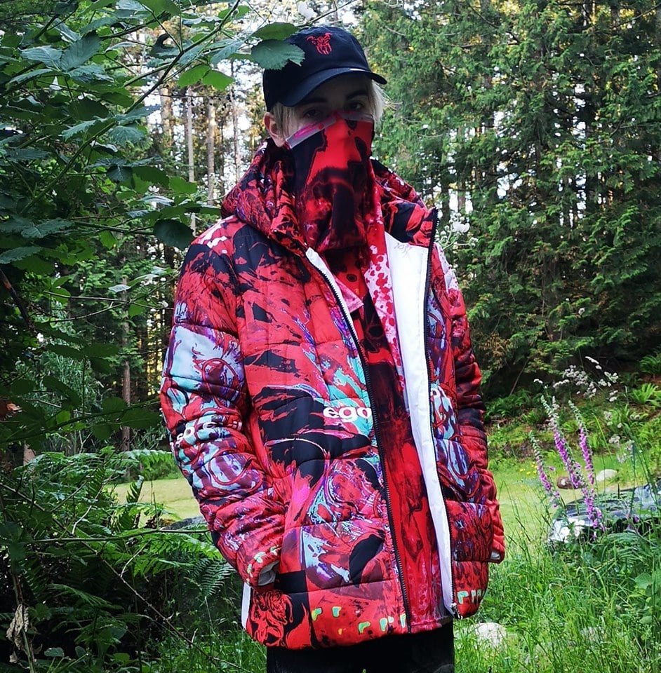 so evil bloody puffy jacket (custom made)