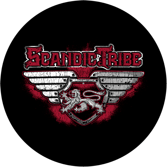 Image of Scandic Tribe // Turntable slipmat with distressed logo in red