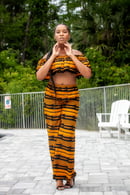 Image 2 of Ankara Pom De Crop Pants Set