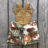Image 1 of Floral Kitty Face romper