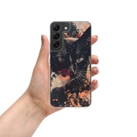 Image 11 of Beautiful Black Cat Splatter Painting Clear Case for Samsung®