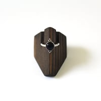 Image 1 of Black Onyx Beaded Sterling Silver Ring