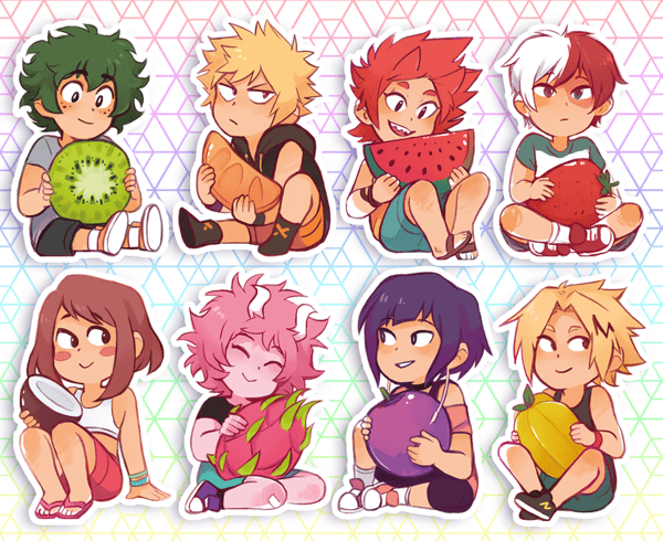 Image of BNHA Fruit Stickers