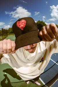 Black - Red LS Heart SnapBack 