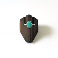 Image 1 of Kingman Turquoise Sterling Silver Ring - Size 6