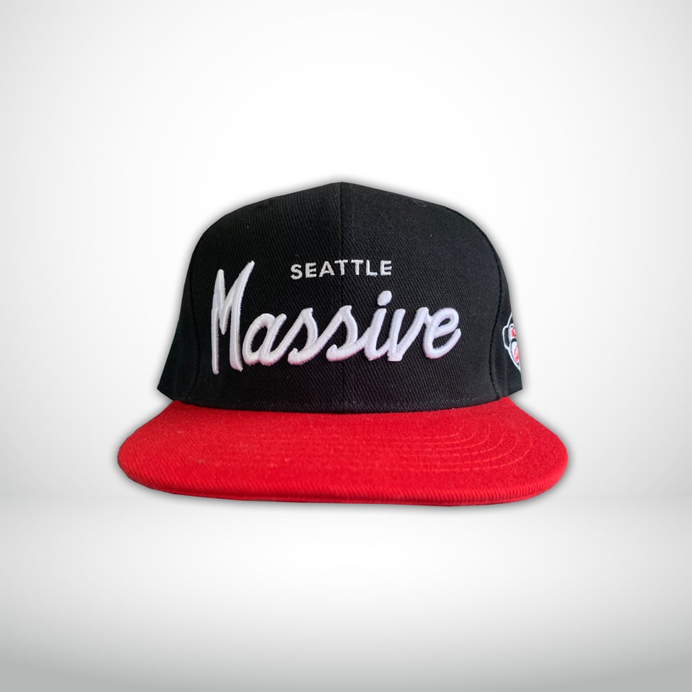 Seattle Massive Script Snapback Hat