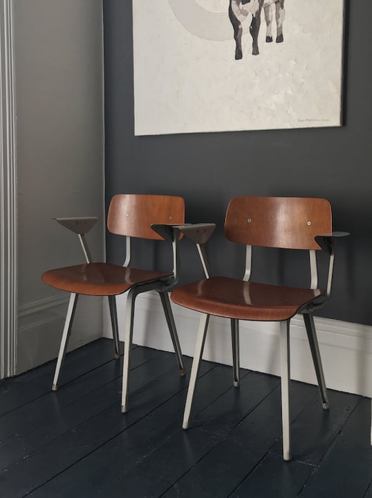 Image of Friso Kramer Plywood Revolt Chairs