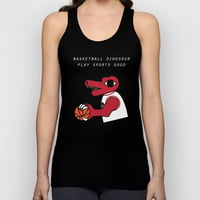 Basketball Dinosaur Play Sports Good Tank Top