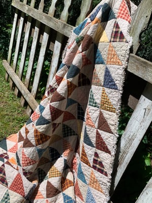 Image of Triangle Rag Quilt - Custom Made in Any Size