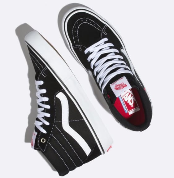 vans sk8 hi pro black white