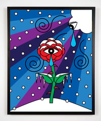 Rockefeller Center Limited Edition Print - "Winter Rose With Teardrop" with Custom Archival Frame