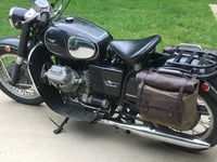 Image 4 of Waxed canvas leather saddlebag Motorbike bag Motorcycle bag Bicycle bag in waxed canvas and leather 