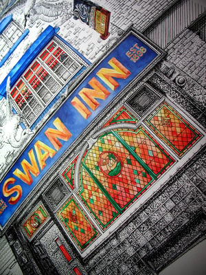 The Swan Inn - Liverpool Artwork, Illustration - Pub - markmyink