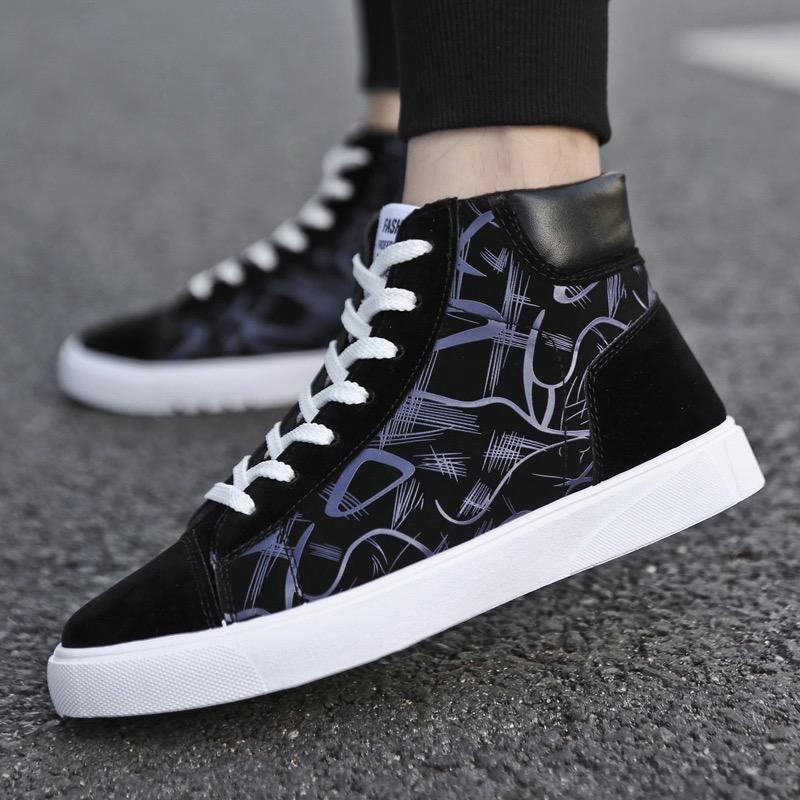 Image of Black skin sneakers