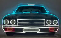 Image 2 of 36” Chevelle Headlight Neon LED sign