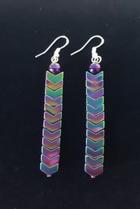 Multi Color Hematite Earrings 