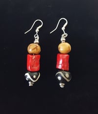 Red Coral Earrings 