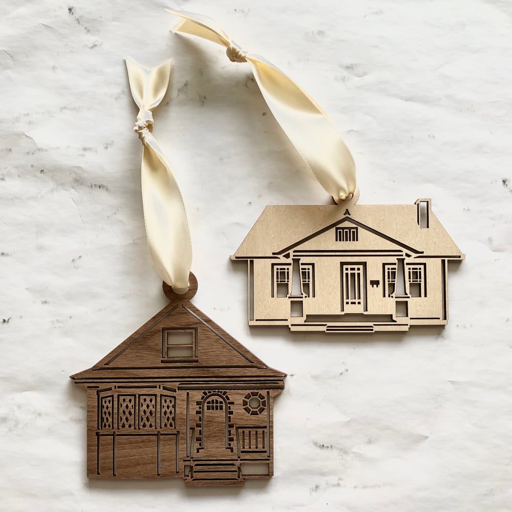 Image of Wooden or Acrylic House Portrait Ornament