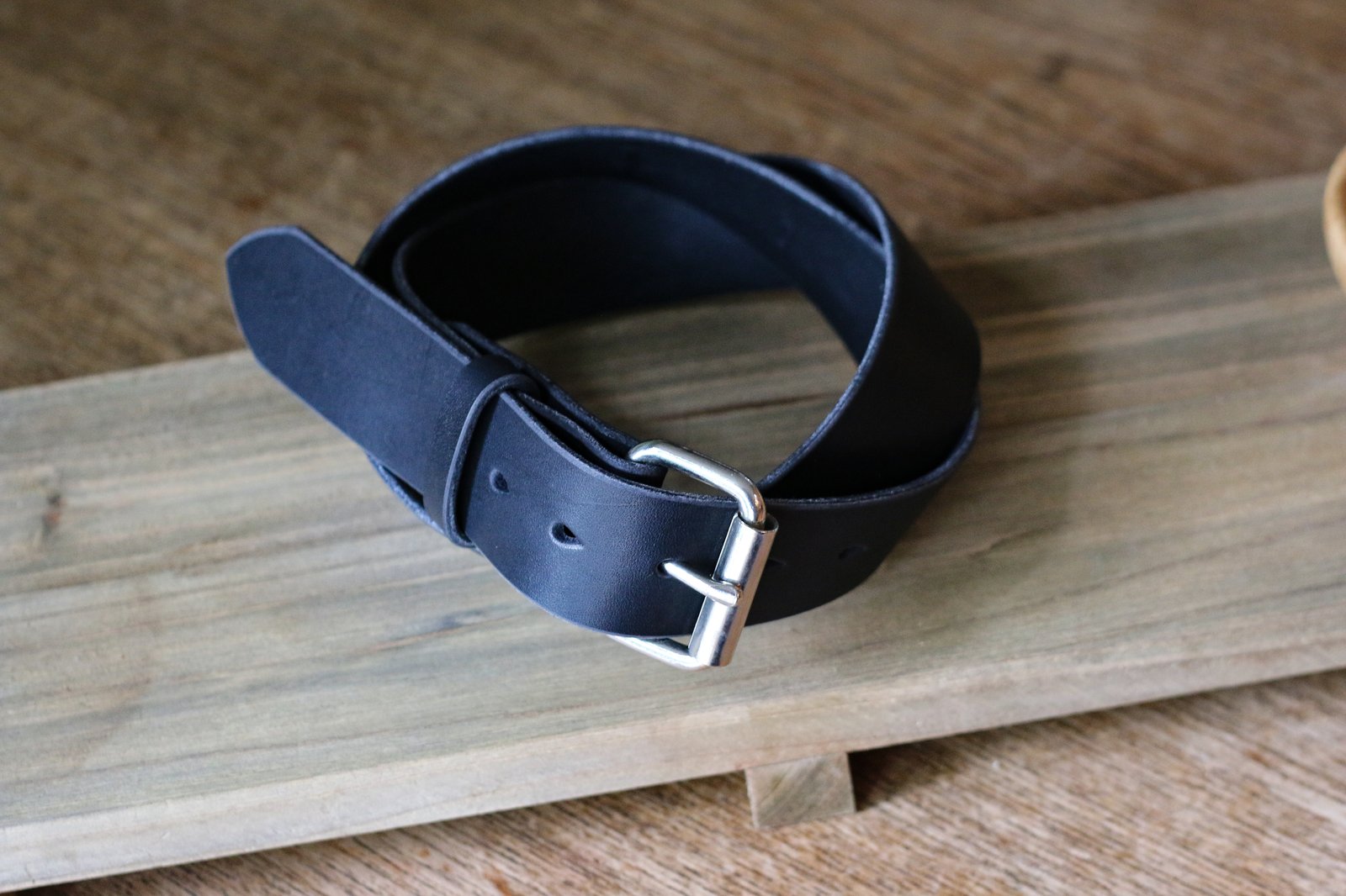 Custom Handcrafted Leather Belt - Black