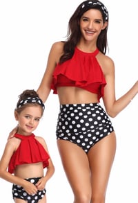 Mommy and Me “Red and Polka Dots” Adult Swimsuit