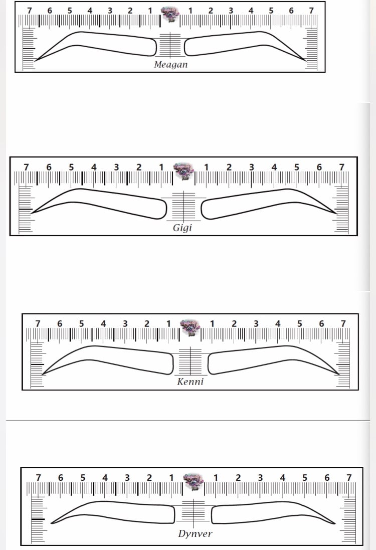 Image of Stencil Eyebrow Template (25pcs)