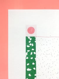 Image 2 of This on That (Pink and Green) - 2 colour Risograph print