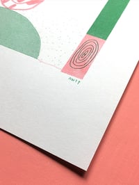 Image 4 of This on That (Pink and Green) - 2 colour Risograph print
