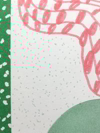 Image 3 of This on That (Pink and Green) - 2 colour Risograph print