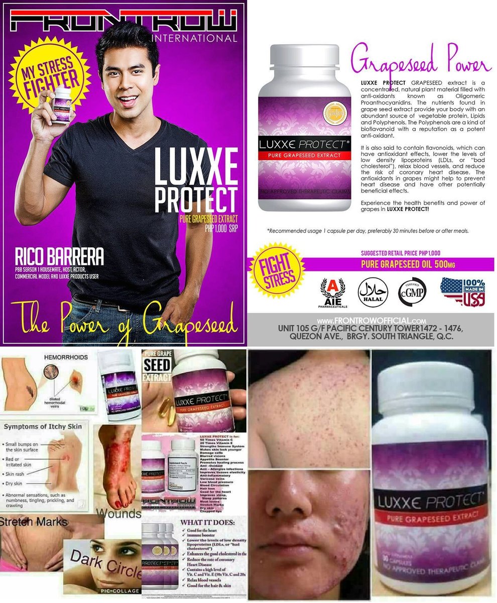 Luxxe Protect Pure Grapeseed Extract (500mg) LuxxiousFrontrow