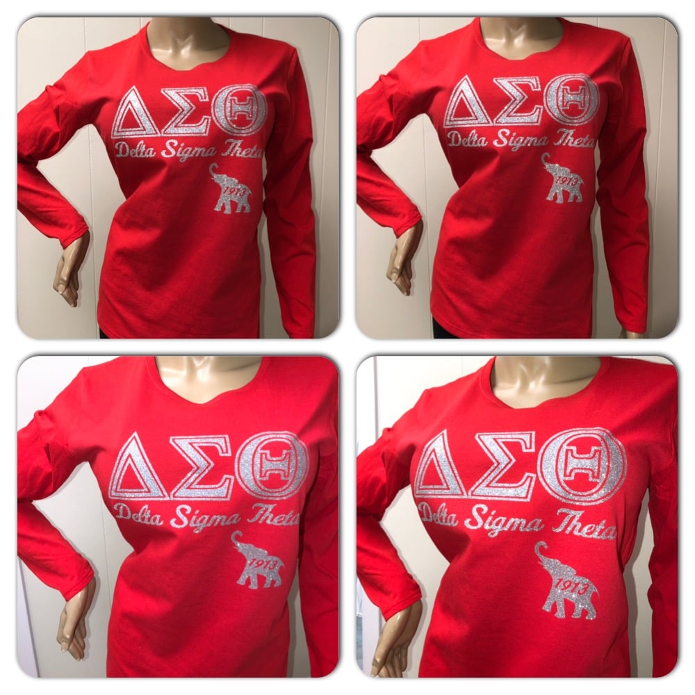 Image of Delta Sigma Theta longsleeve tee