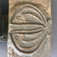 Image 4 of Set of Bronze Door Handles with Fish Design