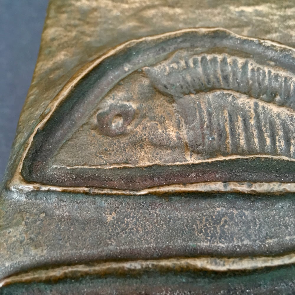 Image of Set of Bronze Door Handles with Fish Design