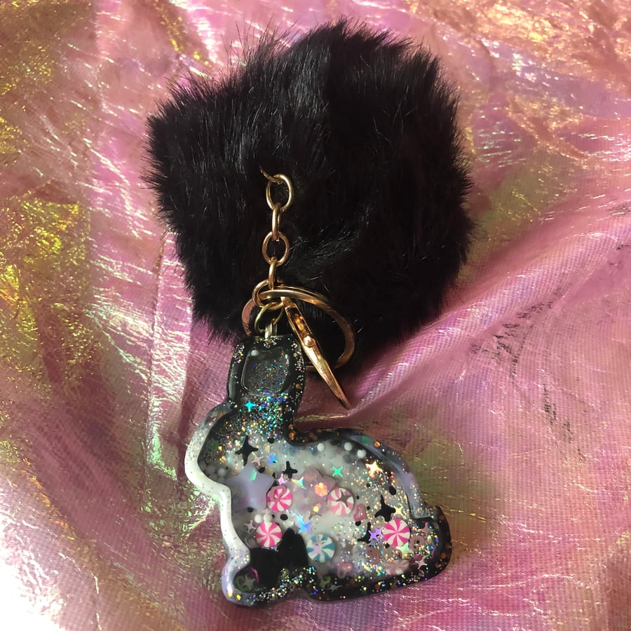 Image of GALAXY BUN KEYCHAIN