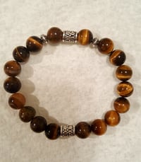 Tiger Eye with Silver Accent Bracelet 