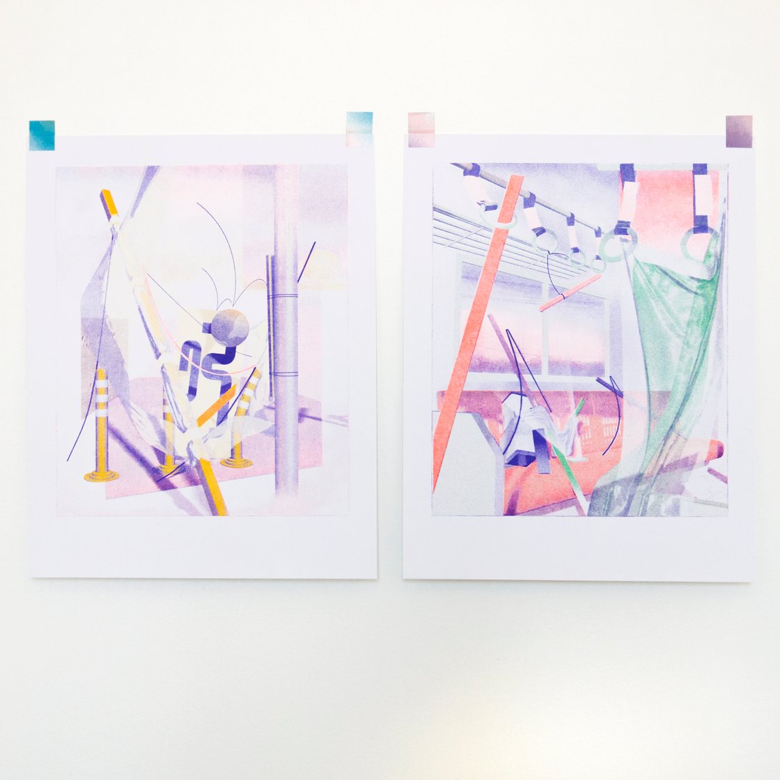 Image of Traffic Divider Exterior / Kintetsu Nara Line Train Interior