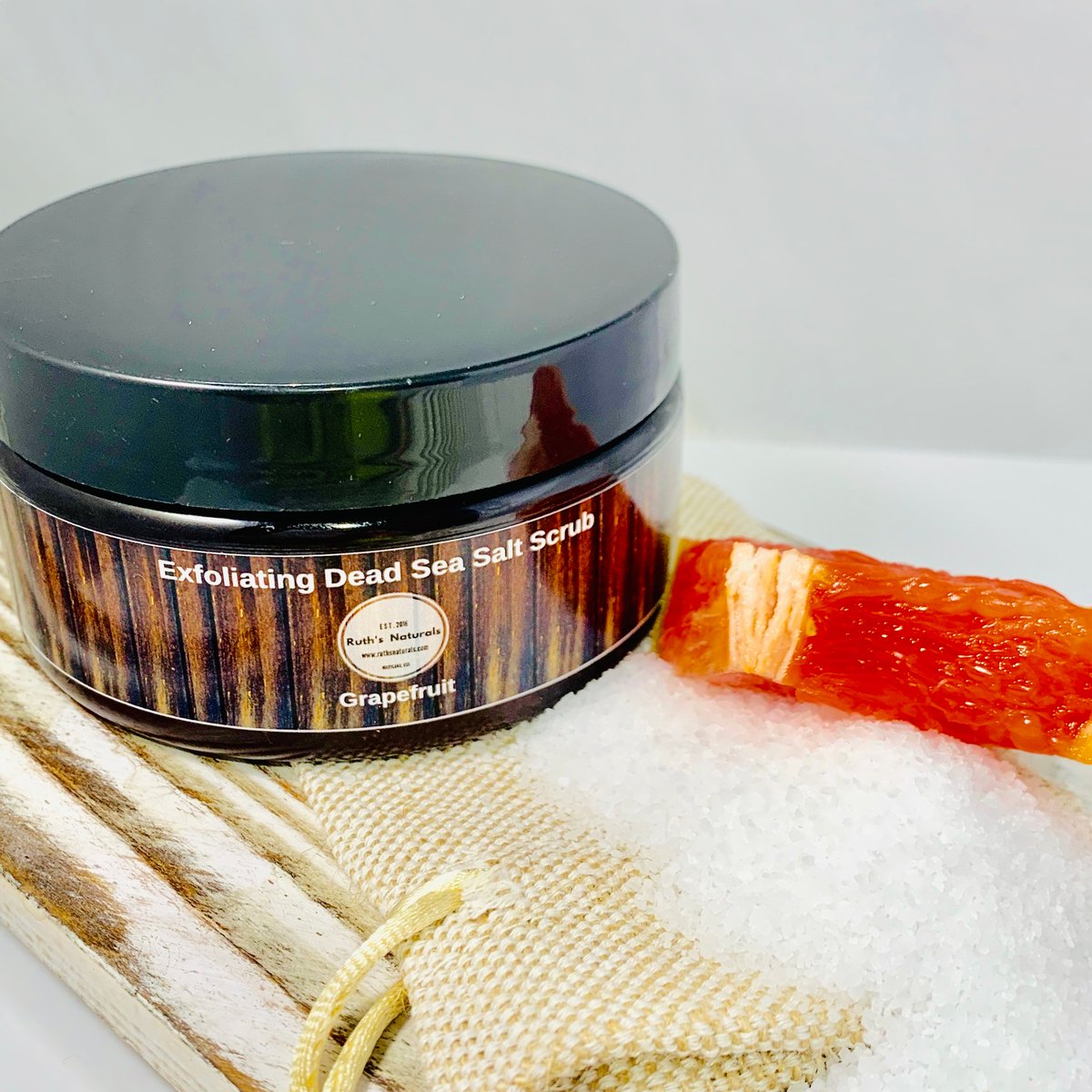 Dead Sea Salt Exfoliating Scrub 8 Oz. Ruth's Naturals