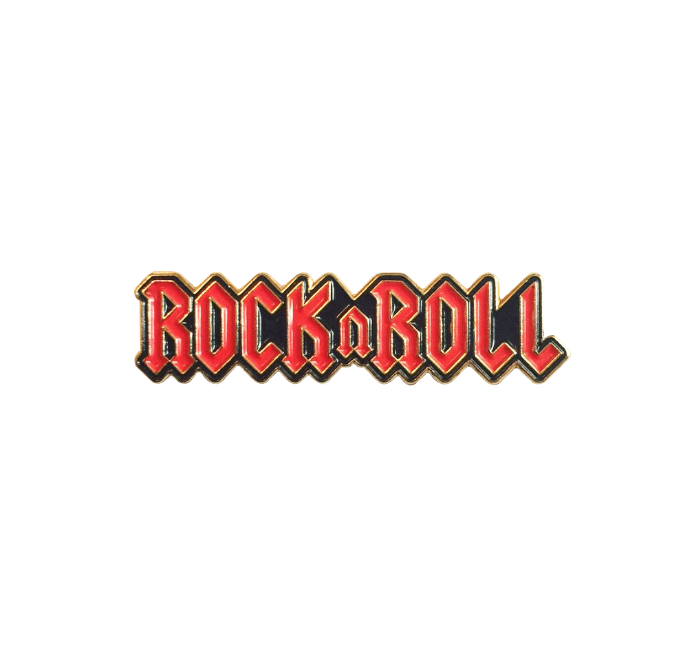 rock n roll enamel pin clockwork pin supply