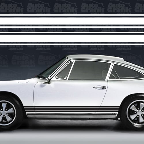 Image of CLASSIC-S TYPE SIDE STRIPE LOGO DELETE DECAL SET